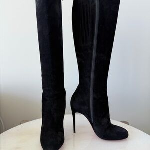 Christian Louboutin Black Over the Knee Boots